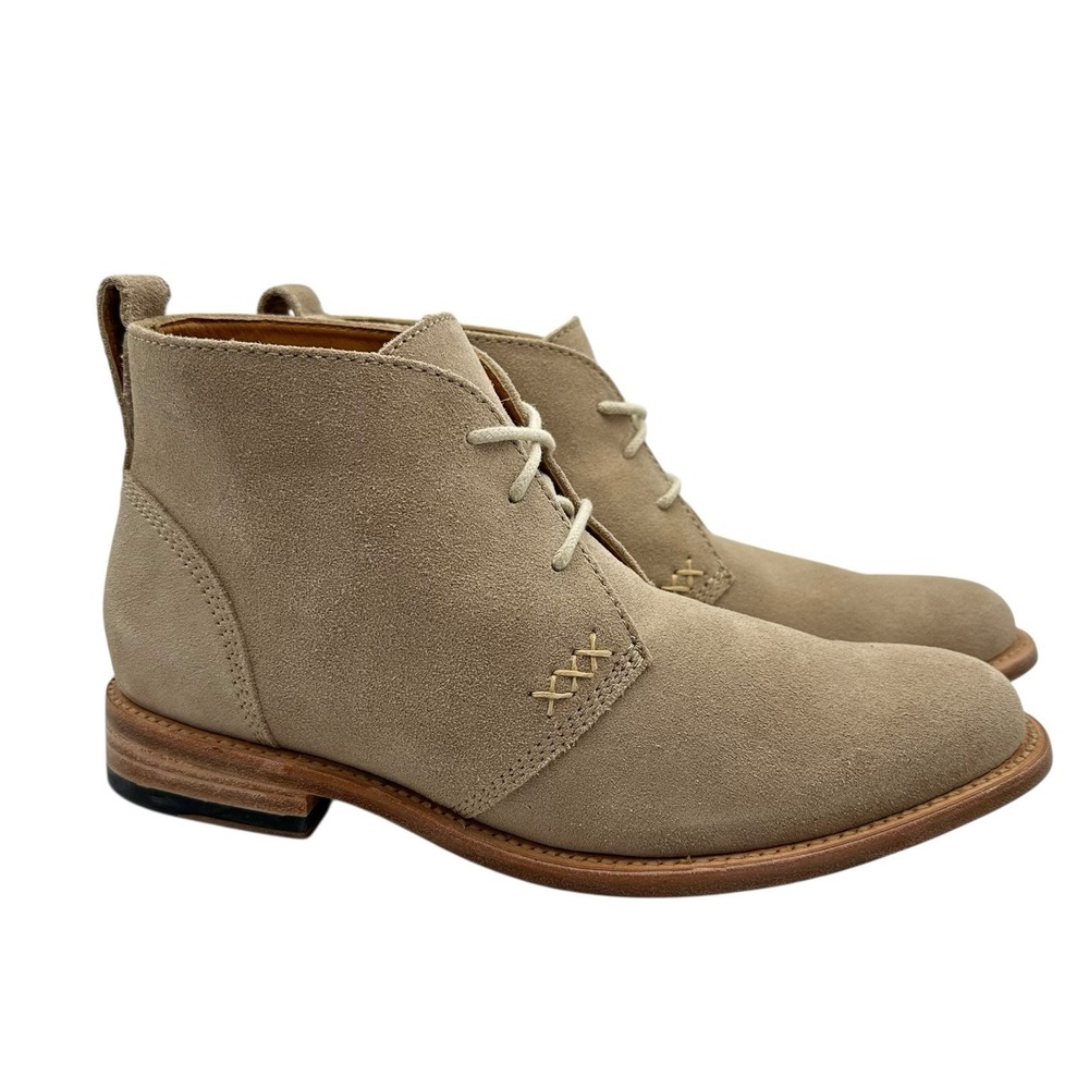 Men's 10 D - Hevias The Wanderer Beige Suede Leather Ankle Boots Desert Chukka‎
